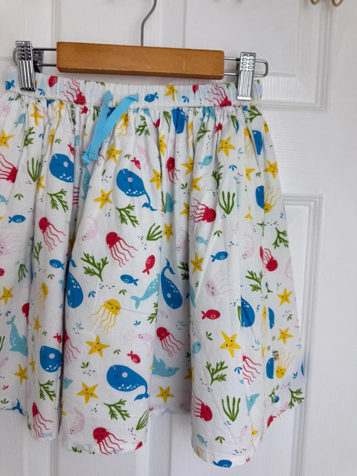 Frugi White & Multicoloured Lined Skirt - Girls 7 - 8 Years - Little Ones Preloved. Second Hand Children's & Preloved Baby, Kids, Girls & Boys Clothes. UK online