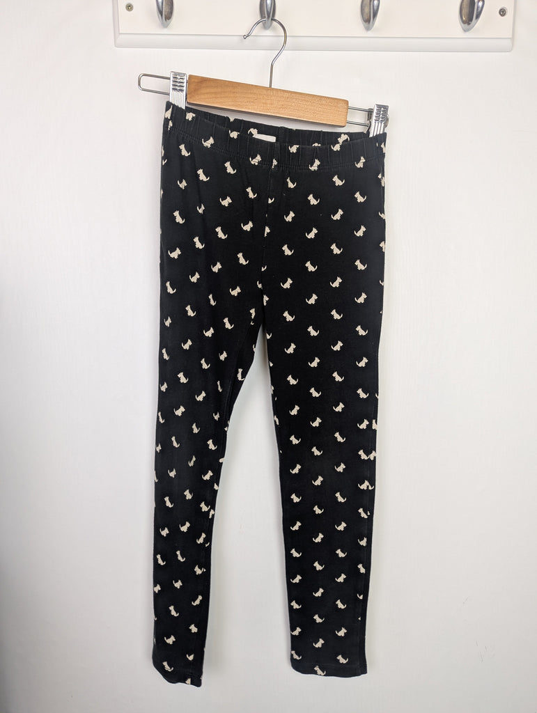 Gap Black Scotty Dog Leggings - Girls 6-7 Years Little Ones Preloved Second Hand Baby, Girls & Boys Clothes. UK Postage