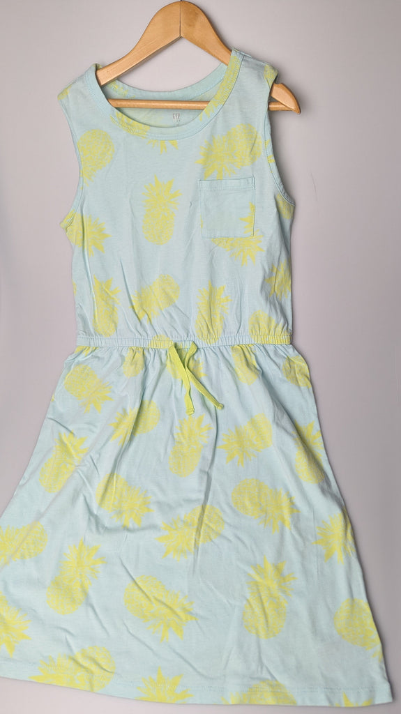 Gap Blue Pineapple Dress - Girls 12-13 Years Little Ones Preloved Used, Preloved, Preworn Baby, Girls & Boys Clothes. Kids & Children's second hand Clothing UK Online. Cheap affordable. Brands including Next, Joules, Nutmeg Morrisons, TU, F&F, H&M.