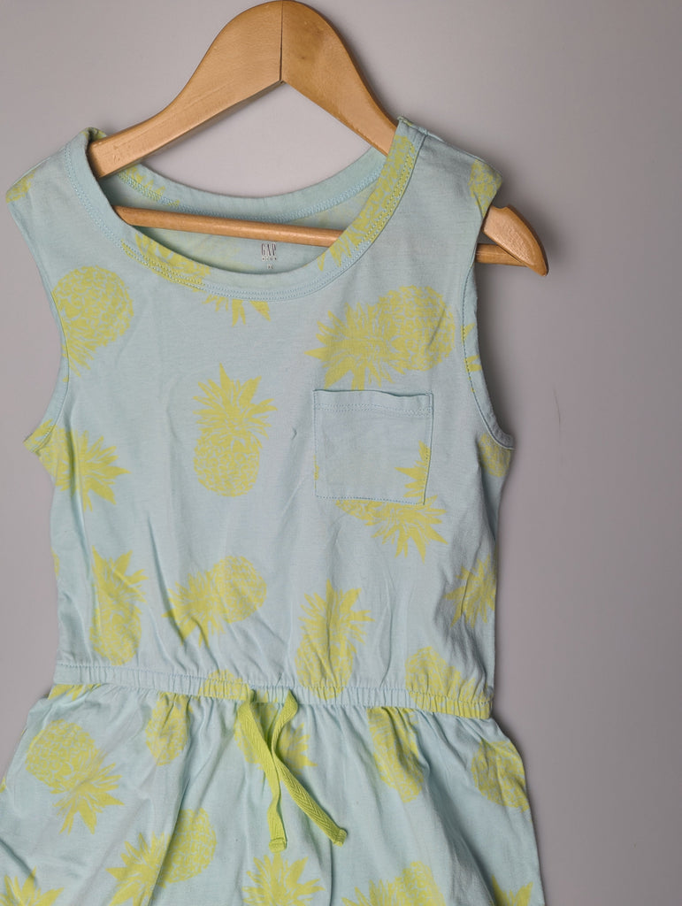 Gap Blue Pineapple Dress - Girls 12-13 Years Little Ones Preloved Used, Preloved, Preworn Baby, Girls & Boys Clothes. Kids & Children's second hand Clothing UK Online. Cheap affordable. Brands including Next, Joules, Nutmeg Morrisons, TU, F&F, H&M.