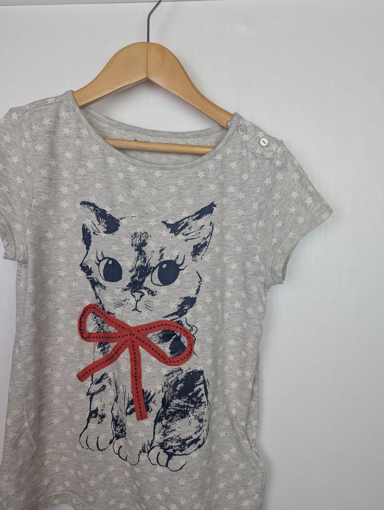 Gap Grey Kitten Top - Girls 6-7 Years Little Ones Preloved Used, Preloved, Preworn Baby, Girls & Boys Clothes. Kids & Children's second hand Clothing UK Online. Cheap affordable. Brands including Next, Joules, Nutmeg Morrisons, TU, F&F, H&M.