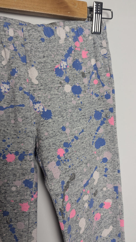 Gap Grey, Pink, Blue & Silver Leggings - Girls 10-11 Years Little Ones Preloved Used, Preloved, Preworn Baby, Girls & Boys Clothes. Kids & Children's second hand Clothing UK Online. Cheap affordable. Brands including Next, Joules, Nutmeg Morrisons, TU, F&F, H&M.