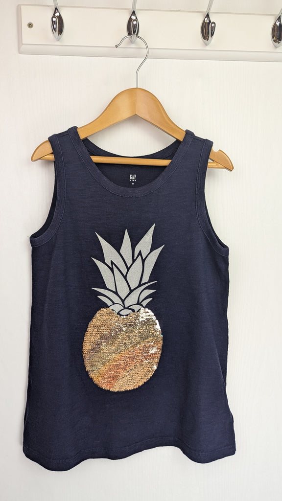 GAP Navy Changing Sequin Vest Top - Girls 8-9 Years Gap Used, Preloved, Preworn & Second Hand Baby, Kids & Children's Clothing UK Online. Cheap affordable. Brands including Next, Joules, Nutmeg Morrisons, TU, F&F, H&M.