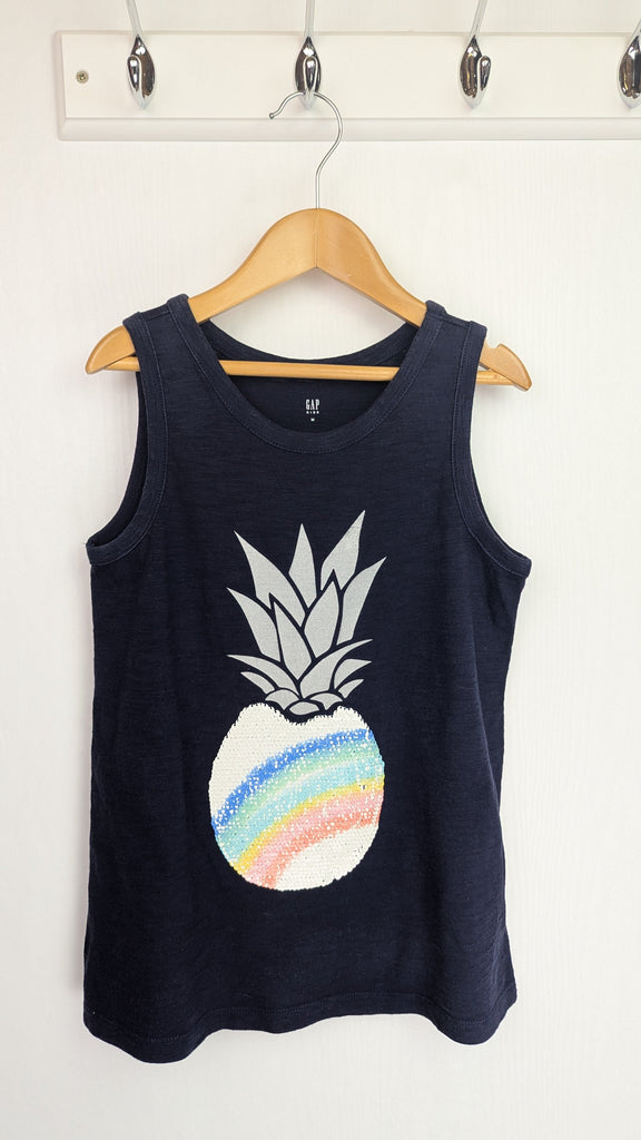 GAP Navy Changing Sequin Vest Top - Girls 8-9 Years Gap Used, Preloved, Preworn & Second Hand Baby, Kids & Children's Clothing UK Online. Cheap affordable. Brands including Next, Joules, Nutmeg Morrisons, TU, F&F, H&M.