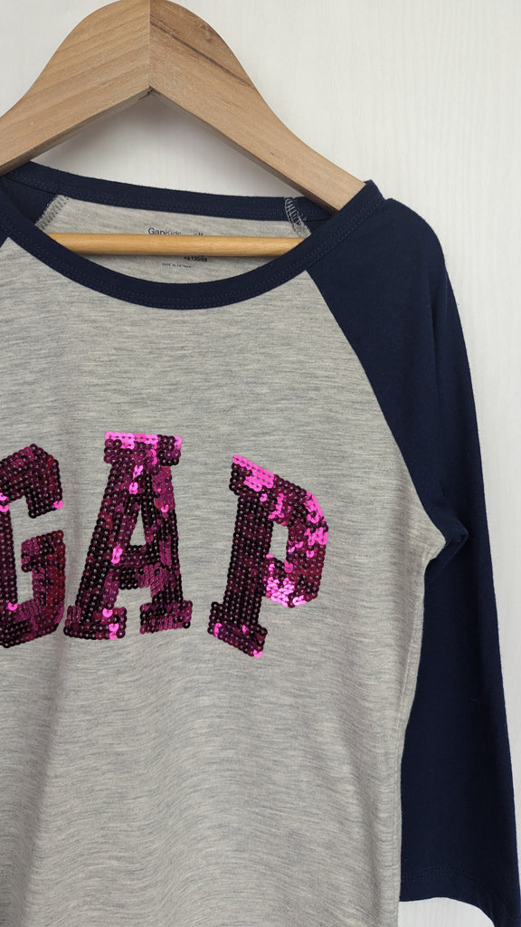 Gap Pink Sequin 3/4 Sleeve Top - Girls 8-9 Years Gap Used, Preloved, Preworn & Second Hand Baby, Kids & Children's Clothing UK Online. Cheap affordable. Brands including Next, Joules, Nutmeg Morrisons, TU, F&F, H&M.