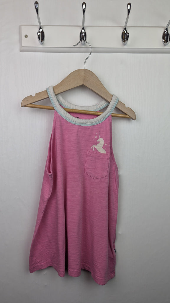 Gap Pink Unicorn Sleeveless Top - Girls 8-9 Years Little Ones Preloved Used, Preloved, Preworn & Second Hand Baby, Kids & Children's Clothing UK Online. Cheap affordable. Brands including Next, Joules, Nutmeg Morrisons, TU, F&F, H&M.