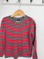 Gap Red & Grey Striped Jumper - Boys 3 Years - Little Ones Preloved. Second Hand Children's & Preloved Baby, Kids, Girls & Boys Clothes. UK online