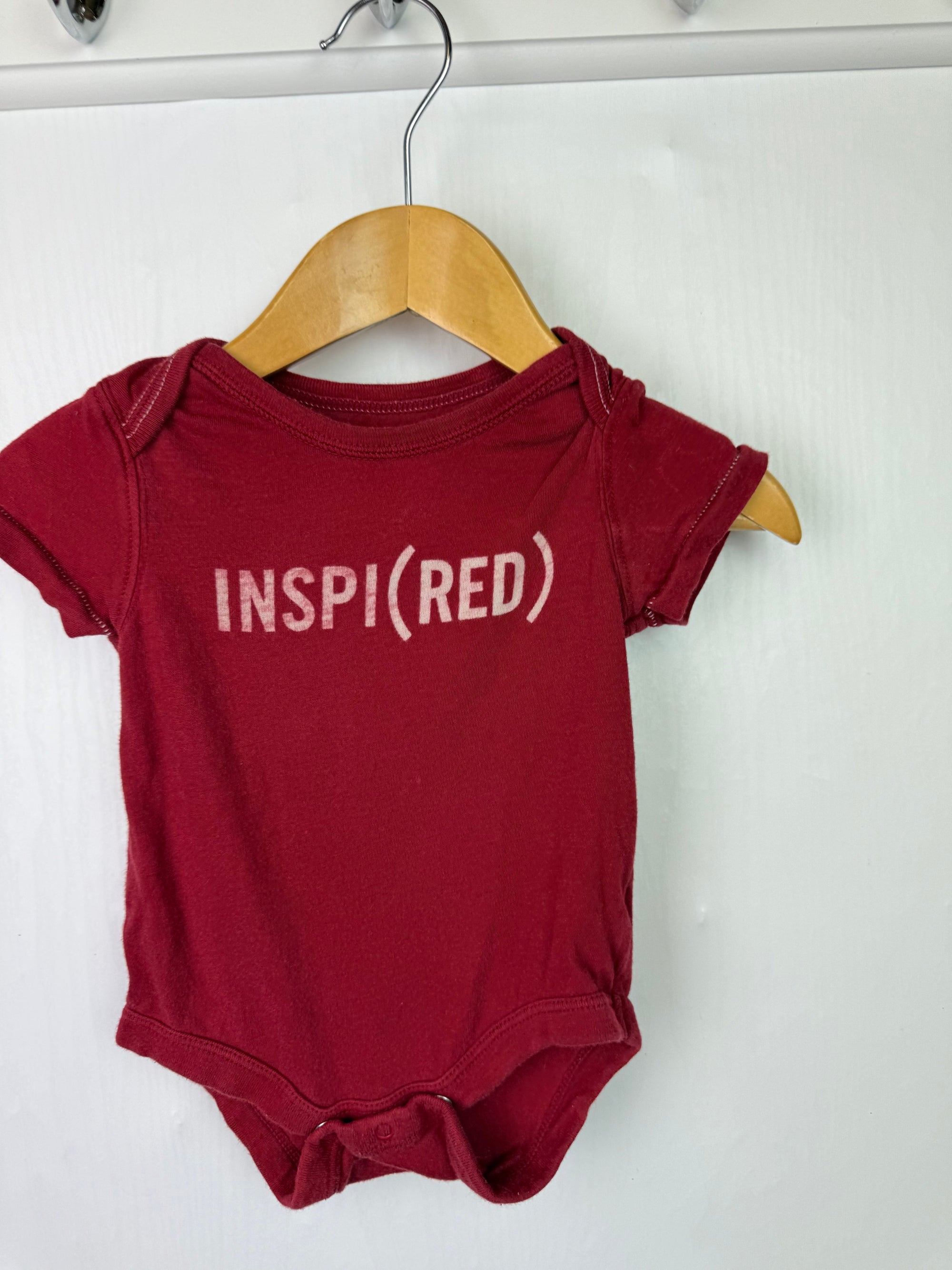 Gap Red Inspi(red) Bodysuit - Unisex 0 - 3 Months - Little Ones Preloved. Second Hand Children's & Preloved Baby, Kids, Girls & Boys Clothes. UK online