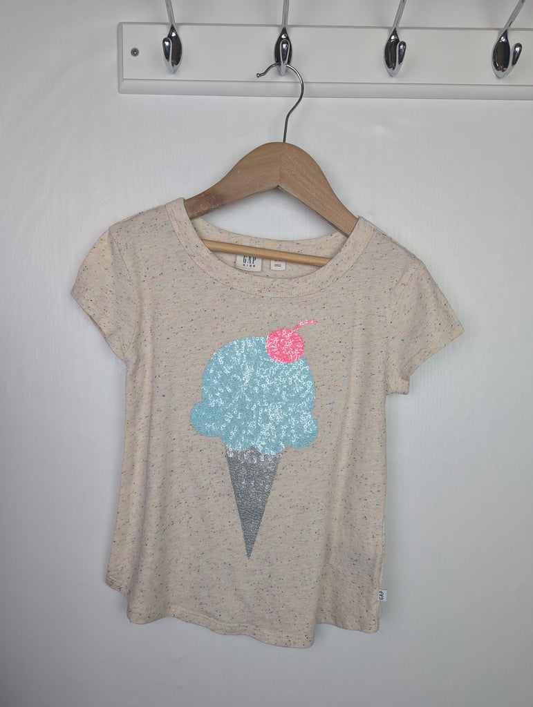 Gap Sequin Icecream Top - Girls 6-7 Years Little Ones Preloved Used, Preloved, Preworn Baby, Girls & Boys Clothes. Kids & Children's second hand Clothing UK Online. Cheap affordable. Brands including Next, Joules, Nutmeg Morrisons, TU, F&F, H&M.