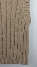 Gap Tan Cable Knit Vest Jumper - Unisex 2 Years - Little Ones Preloved. Second Hand Children's & Preloved Baby, Kids, Girls & Boys Clothes. UK online
