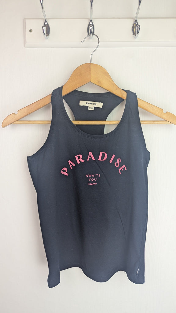 Garcia Jeans Navy Paradise Top - Girls 12-13 Years Garcia Jeans Used, Preloved, Preworn & Second Hand Baby, Kids & Children's Clothing UK Online. Cheap affordable. Brands including Next, Joules, Nutmeg Morrisons, TU, F&F, H&M.