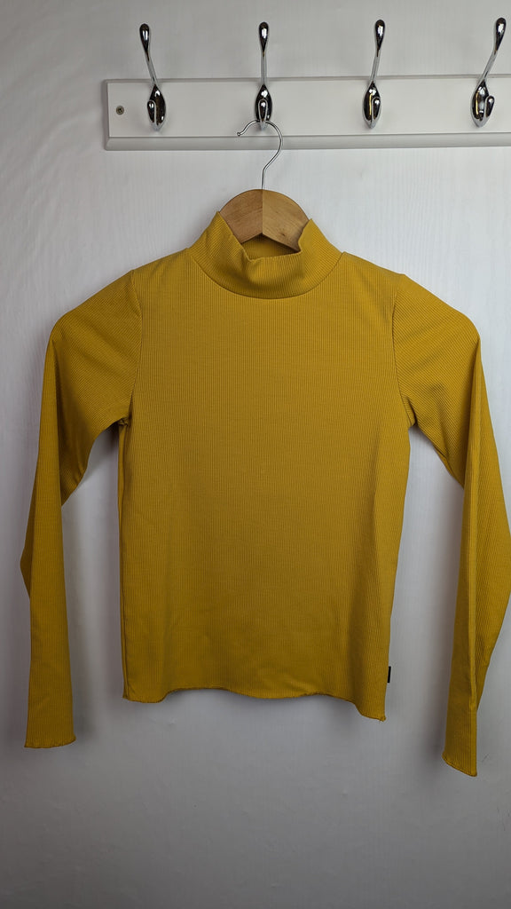 Garcia Mustard Ribbed Turtle Neck Top - Girls 12-13 Years Little Ones Preloved Used, Preloved, Preworn Baby, Girls & Boys Clothes. Kids & Children's second hand Clothing UK Online. Cheap affordable. Brands including Next, Joules, Nutmeg Morrisons, TU, F&F, H&M.