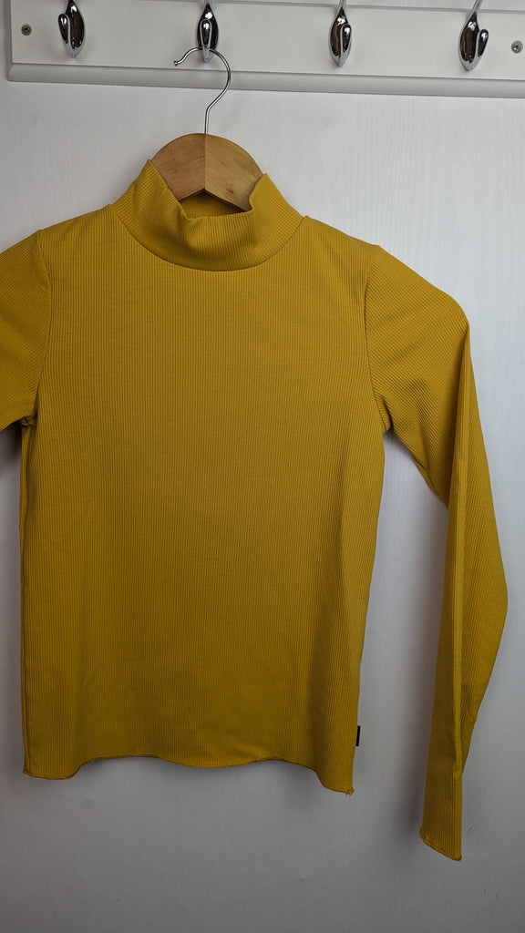 Garcia Mustard Ribbed Turtle Neck Top - Girls 12-13 Years Little Ones Preloved Used, Preloved, Preworn Baby, Girls & Boys Clothes. Kids & Children's second hand Clothing UK Online. Cheap affordable. Brands including Next, Joules, Nutmeg Morrisons, TU, F&F, H&M.