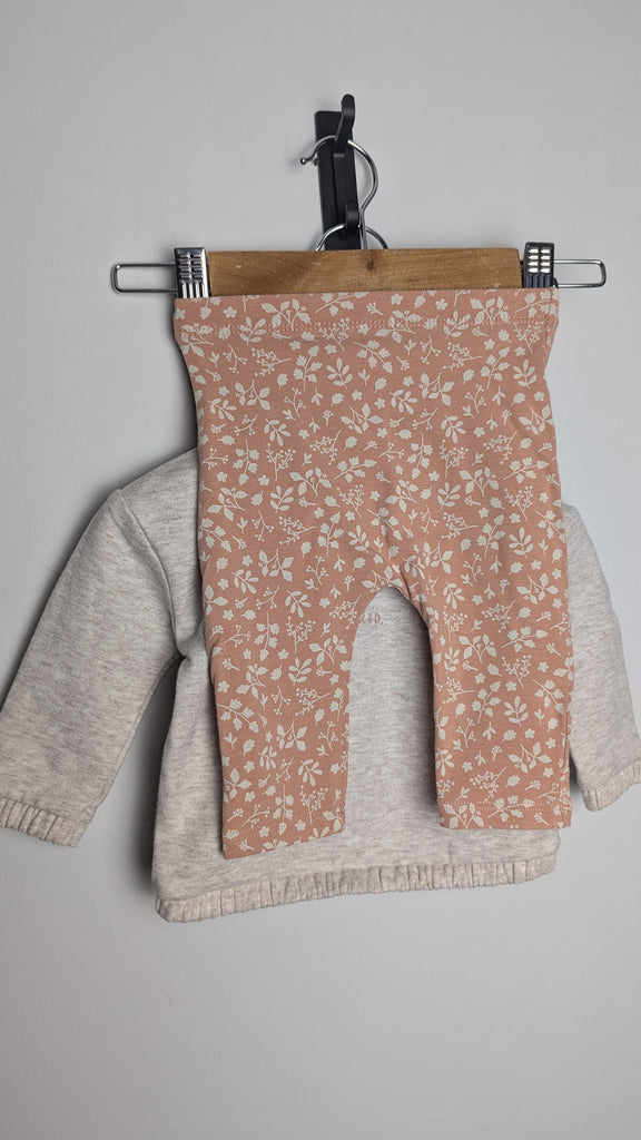 George Beige & Pink Floral Jumper & Leggings - Girls 0-3 Months Little Ones Preloved Used, Preloved, Preworn & Second Hand Baby, Kids & Children's Clothing UK Online. Cheap affordable. Brands including Next, Joules, Nutmeg Morrisons, TU, F&F, H&M.