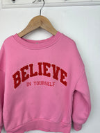 George 'Believe in yourself' Jumper - Girls 4 - 5 Years - Little Ones Preloved. Second Hand Children's & Preloved Baby, Kids, Girls & Boys Clothes. UK online