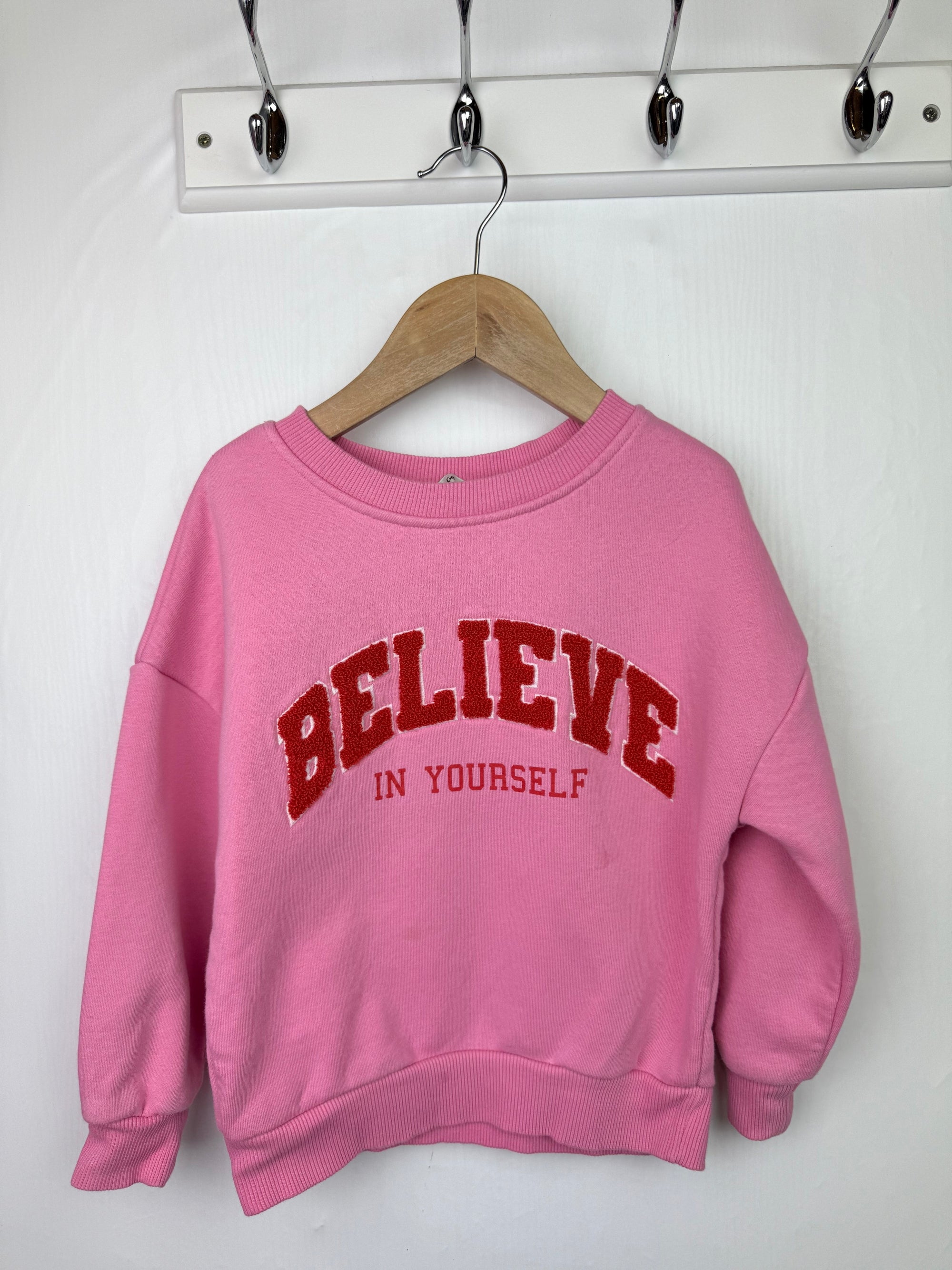 George 'Believe in yourself' Jumper - Girls 4 - 5 Years - Little Ones Preloved. Second Hand Children's & Preloved Baby, Kids, Girls & Boys Clothes. UK online