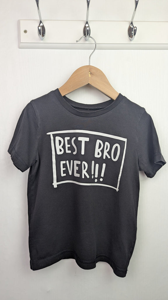 George 'Best Bro Ever' Top - Boys 5-6 Years Little Ones Preloved Used, Preloved, Preworn & Second Hand Baby, Kids & Children's Clothing UK Online. Cheap affordable. Brands including Next, Joules, Nutmeg Morrisons, TU, F&F, H&M.