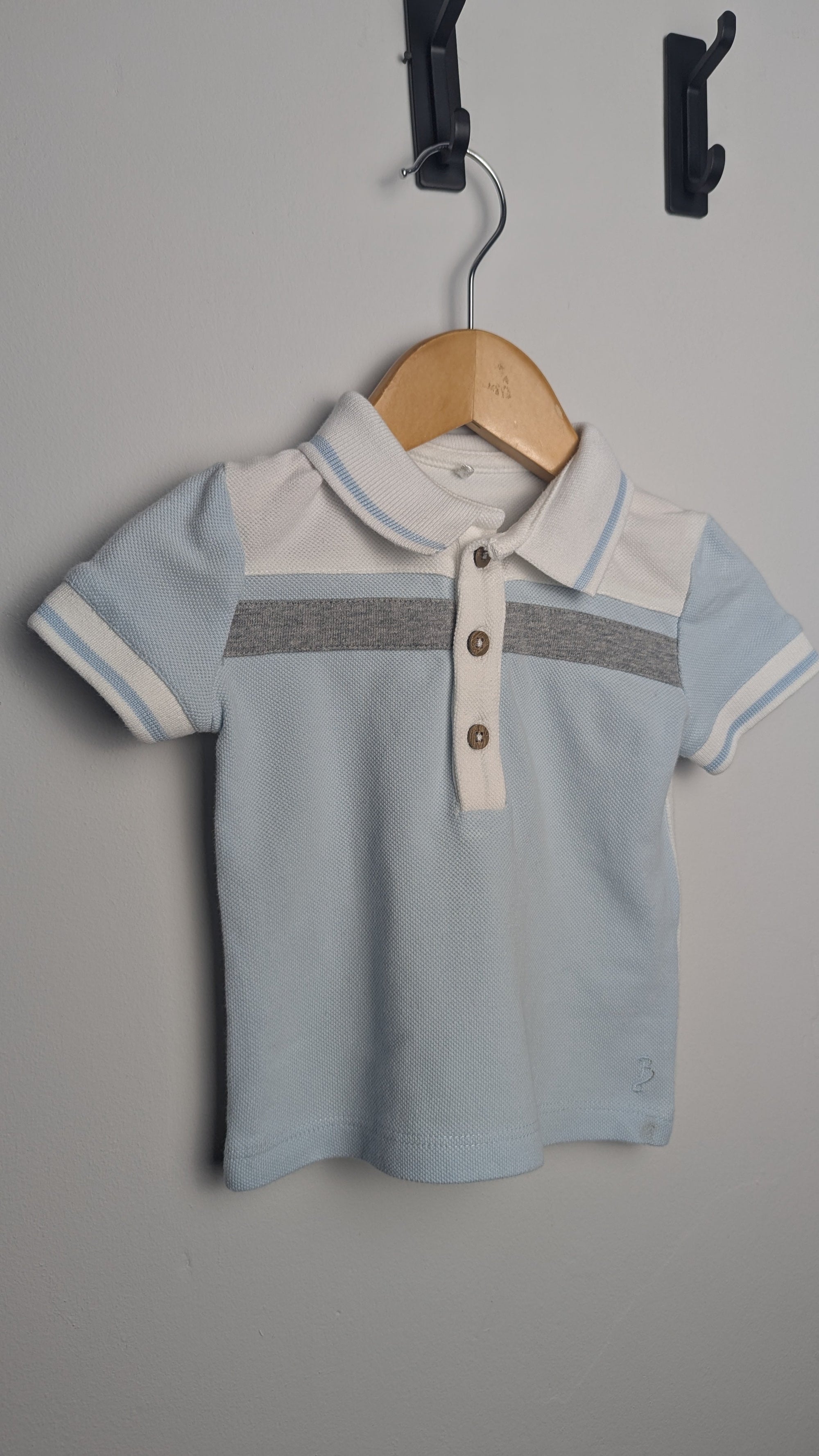 George Billie Faiers Blue Polo Top - Boys 3 - 6 Months - Little Ones Preloved. Second Hand Children's & Preloved Baby, Kids, Girls & Boys Clothes. UK online