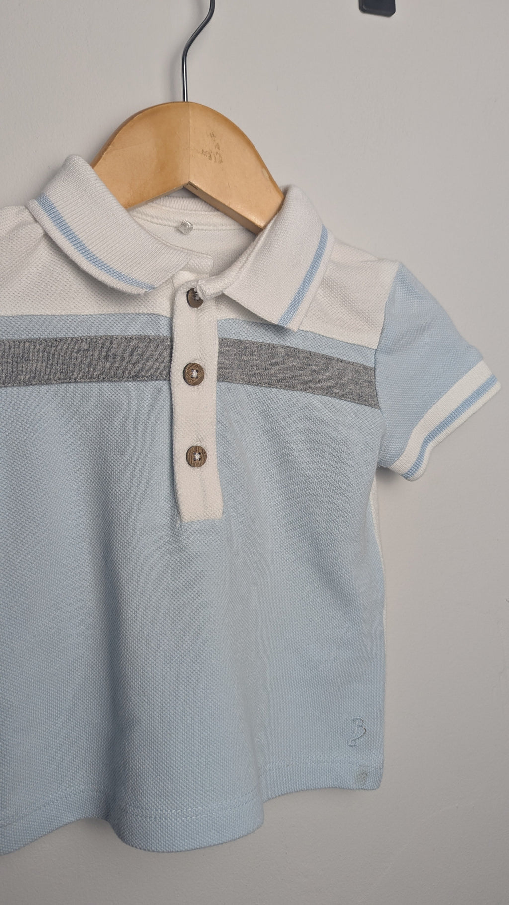 George Billie Faiers Blue Polo Top - Boys 3 - 6 Months - Little Ones Preloved. Second Hand Children's & Preloved Baby, Kids, Girls & Boys Clothes. UK online