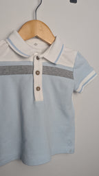 George Billie Faiers Blue Polo Top - Boys 3 - 6 Months - Little Ones Preloved. Second Hand Children's & Preloved Baby, Kids, Girls & Boys Clothes. UK online