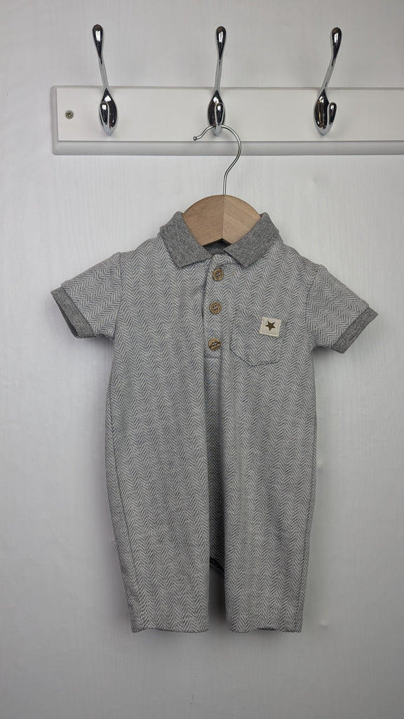 George Billie Faiers Grey Romper - Boys 3-6 Months Little Ones Preloved Used, Preloved, Preworn & Second Hand Baby, Kids & Children's Clothing UK Online. Cheap affordable. Brands including Next, Joules, Nutmeg Morrisons, TU, F&F, H&M.