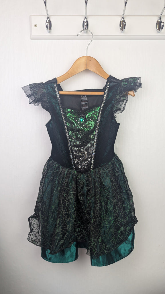 George Black & Green Halloween Witch Dress - Girls 3-4 Years Little Ones Preloved Used, Preloved, Preworn & Second Hand Baby, Kids & Children's Clothing UK Online. Cheap affordable. Brands including Next, Joules, Nutmeg Morrisons, TU, F&F, H&M.