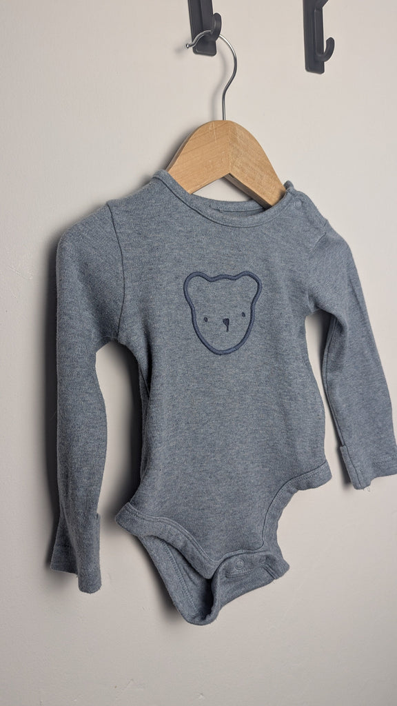 George Blue Bear Long Sleeve Bodysuit - Boys 6-9 Months Little Ones Preloved Used, Preloved, Preworn Baby, Girls & Boys Clothes. Kids & Children's second hand Clothing UK Online. Cheap affordable. Brands including Next, Joules, Nutmeg Morrisons, TU, F&F, H&M.