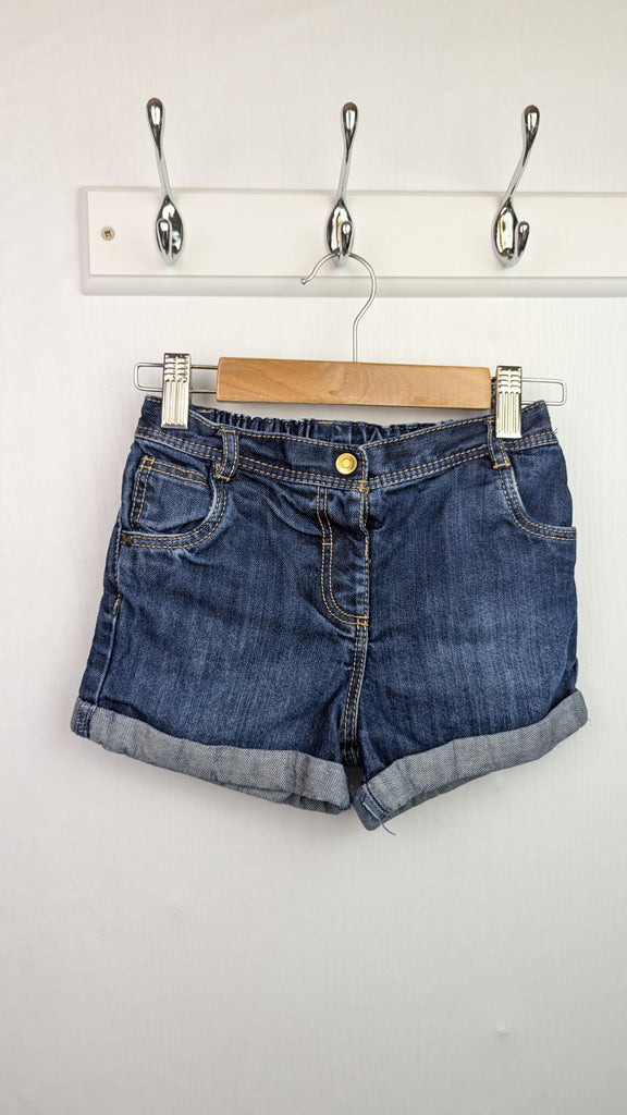 George Blue Denim Shorts - Girls 5-6 Years Little Ones Preloved Used, Preloved, Preworn & Second Hand Baby, Kids & Children's Clothing UK Online. Cheap affordable. Brands including Next, Joules, Nutmeg Morrisons, TU, F&F, H&M.