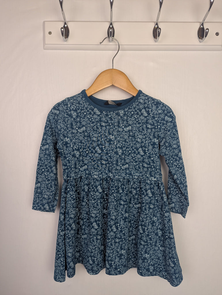 George Blue Floral Dres - Girls 18-24 Months Little Ones Preloved Used, Preloved, Preworn Baby, Girls & Boys Clothes. Kids & Children's second hand Clothing UK Online. Cheap affordable. Brands including Next, Joules, Nutmeg Morrisons, TU, F&F, H&M.