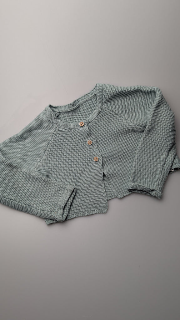 George Blue Knit Cardigan - Girls 12-18 Months Little Ones Preloved Used, Preloved, Preworn Baby, Girls & Boys Clothes. Kids & Children's second hand Clothing UK Online. Cheap affordable. Brands including Next, Joules, Nutmeg Morrisons, TU, F&F, H&M.