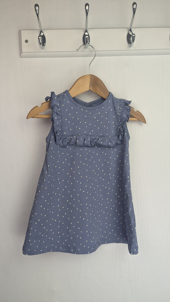 George Blue Spotty Dress - Baby Girls 6-9 Months George Used, Preloved, Preworn & Second Hand Baby, Kids & Children's Clothing UK Online. Cheap affordable. Brands including Next, Joules, Nutmeg Morrisons, TU, F&F, H&M.