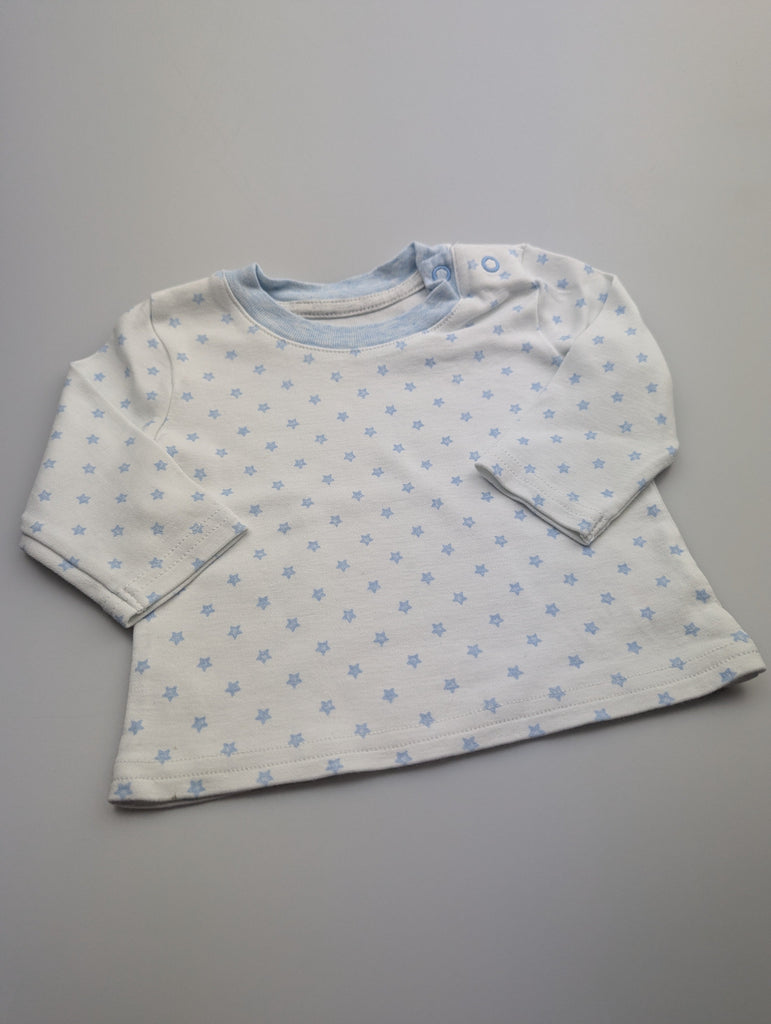 George Blue Star Top - Boys 0-3 Months Little Ones Preloved Used, Preloved, Preworn Baby, Girls & Boys Clothes. Kids & Children's second hand Clothing UK Online. Cheap affordable. Brands including Next, Joules, Nutmeg Morrisons, TU, F&F, H&M.