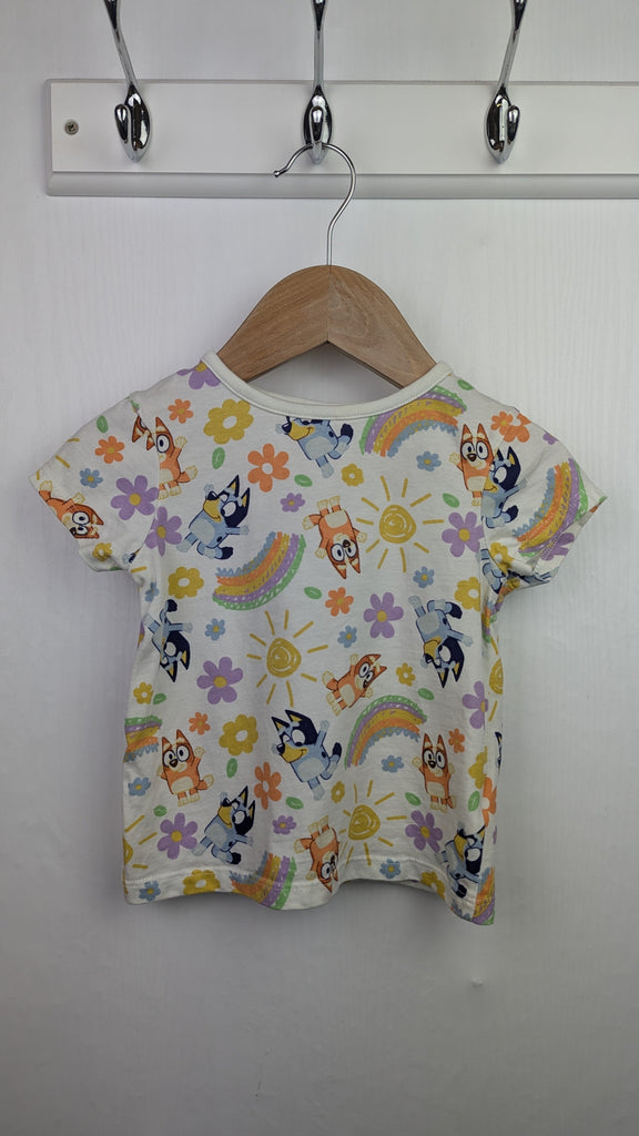 George Bluey Short Sleeve Top - Girls 12-18 Months Little Ones Preloved Used, Preloved, Preworn & Second Hand Baby, Kids & Children's Clothing UK Online. Cheap affordable. Brands including Next, Joules, Nutmeg Morrisons, TU, F&F, H&M.