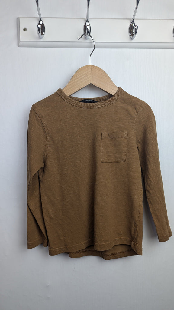 George Brown Long Sleeve Top - Boys 3-4 Years Little Ones Preloved Used, Preloved, Preworn & Second Hand Baby, Kids & Children's Clothing UK Online. Cheap affordable. Brands including Next, Joules, Nutmeg Morrisons, TU, F&F, H&M.