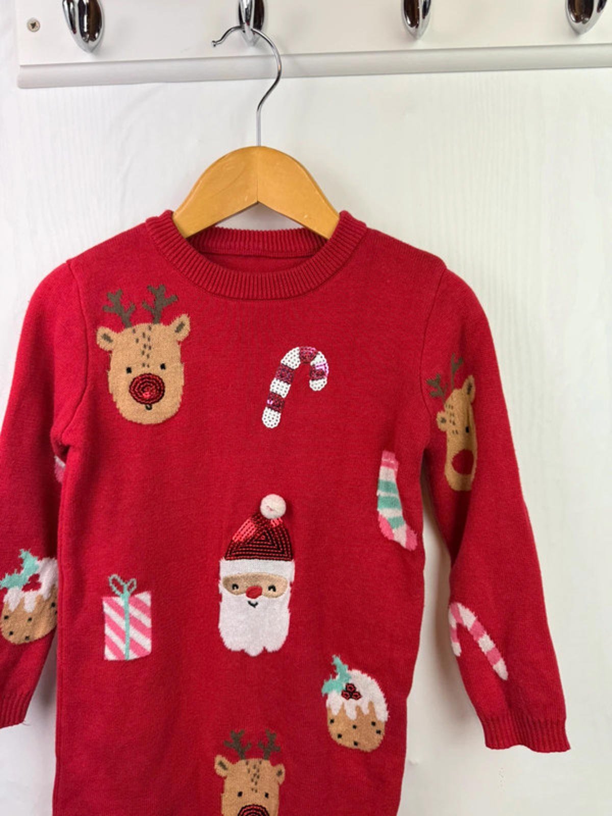 George Christmas Knit Dress - Girls 18 - 24 Months - Little Ones Preloved. Second Hand Children's & Preloved Baby, Kids, Girls & Boys Clothes. UK online