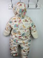 George Cream Animal & Rainbows Pramsuit - Girls 3 - 6 Months - Little Ones Preloved. Second Hand Children's & Preloved Baby, Kids, Girls & Boys Clothes. UK online
