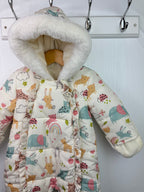 George Cream Animal & Rainbows Pramsuit - Girls 3 - 6 Months - Little Ones Preloved. Second Hand Children's & Preloved Baby, Kids, Girls & Boys Clothes. UK online