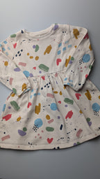 George Cream & Multi Jumper Dress - Girls 3 - 4 Years - Little Ones Preloved. Second Hand Children's & Preloved Baby, Kids, Girls & Boys Clothes. UK online