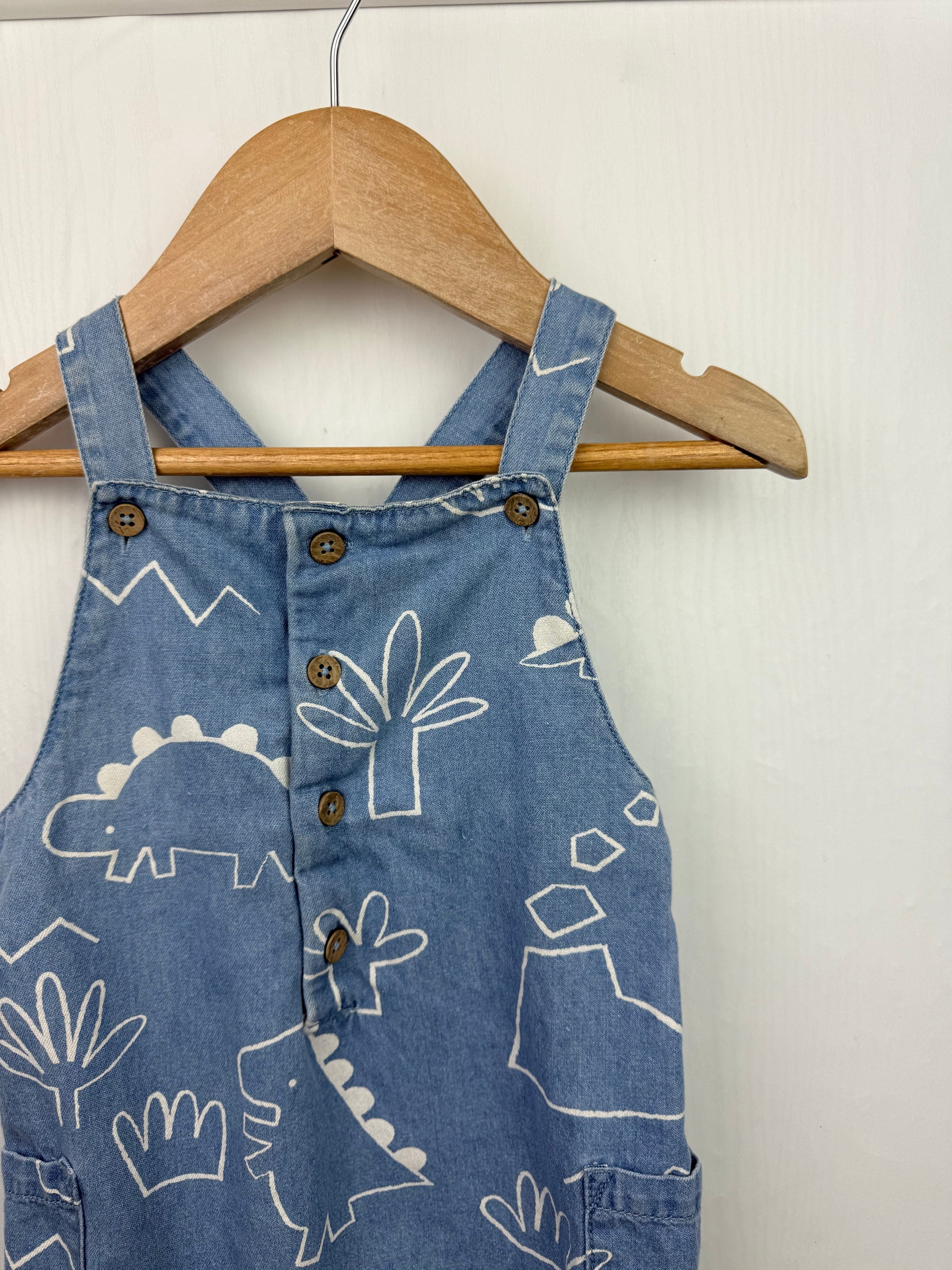 George Denim Dinosaur Romper - Boys 9 - 12 Months - Little Ones Preloved. Second Hand Children's & Preloved Baby, Kids, Girls & Boys Clothes. UK online
