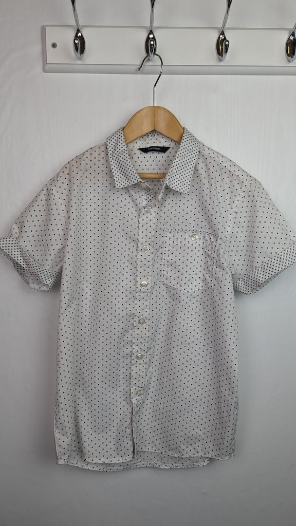 George Diamond Button Shirt - Boys 8-9 Years Little Ones Preloved Used, Preloved, Preworn & Second Hand Baby, Kids & Children's Clothing UK Online. Cheap affordable. Brands including Next, Joules, Nutmeg Morrisons, TU, F&F, H&M.