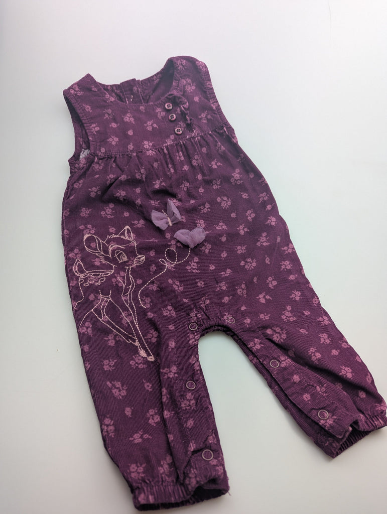 George Disney Bambi Cord Dungarees - Girls 3-6 Months Little Ones Preloved Used, Preloved, Preworn Baby, Girls & Boys Clothes. Kids & Children's second hand Clothing UK Online. Cheap affordable. Brands including Next, Joules, Nutmeg Morrisons, TU, F&F, H&M.