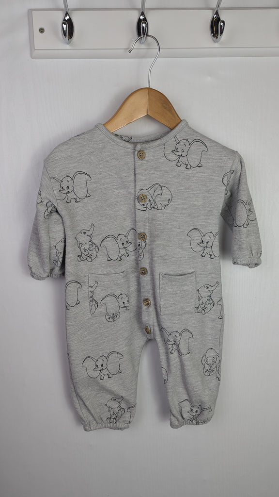 George Disney Dumbo Grey Romper - Unisex 3-6 Months Little Ones Preloved Used, Preloved, Preworn Baby, Girls & Boys Clothes. Kids & Children's second hand Clothing UK Online. Cheap affordable. Brands including Next, Joules, Nutmeg Morrisons, TU, F&F, H&M.