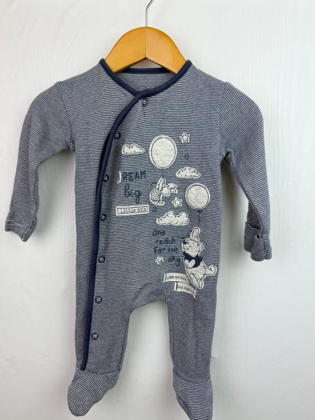 George Disney Pooh Sleepsuit - Unisex 0 - 3 Months - Little Ones Preloved. Second Hand Children's & Preloved Baby, Kids, Girls & Boys Clothes. UK online