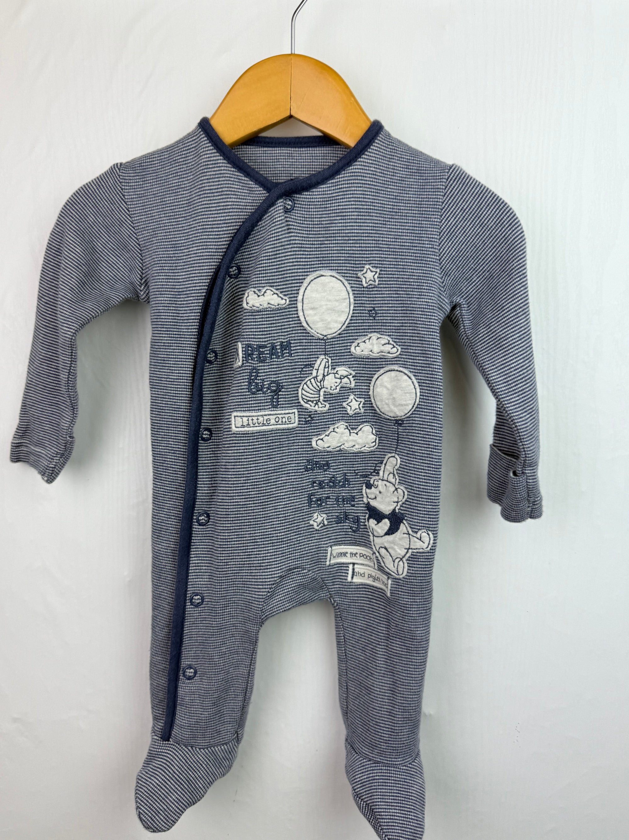 George Disney Pooh Sleepsuit - Unisex 0 - 3 Months - Little Ones Preloved. Second Hand Children's & Preloved Baby, Kids, Girls & Boys Clothes. UK online