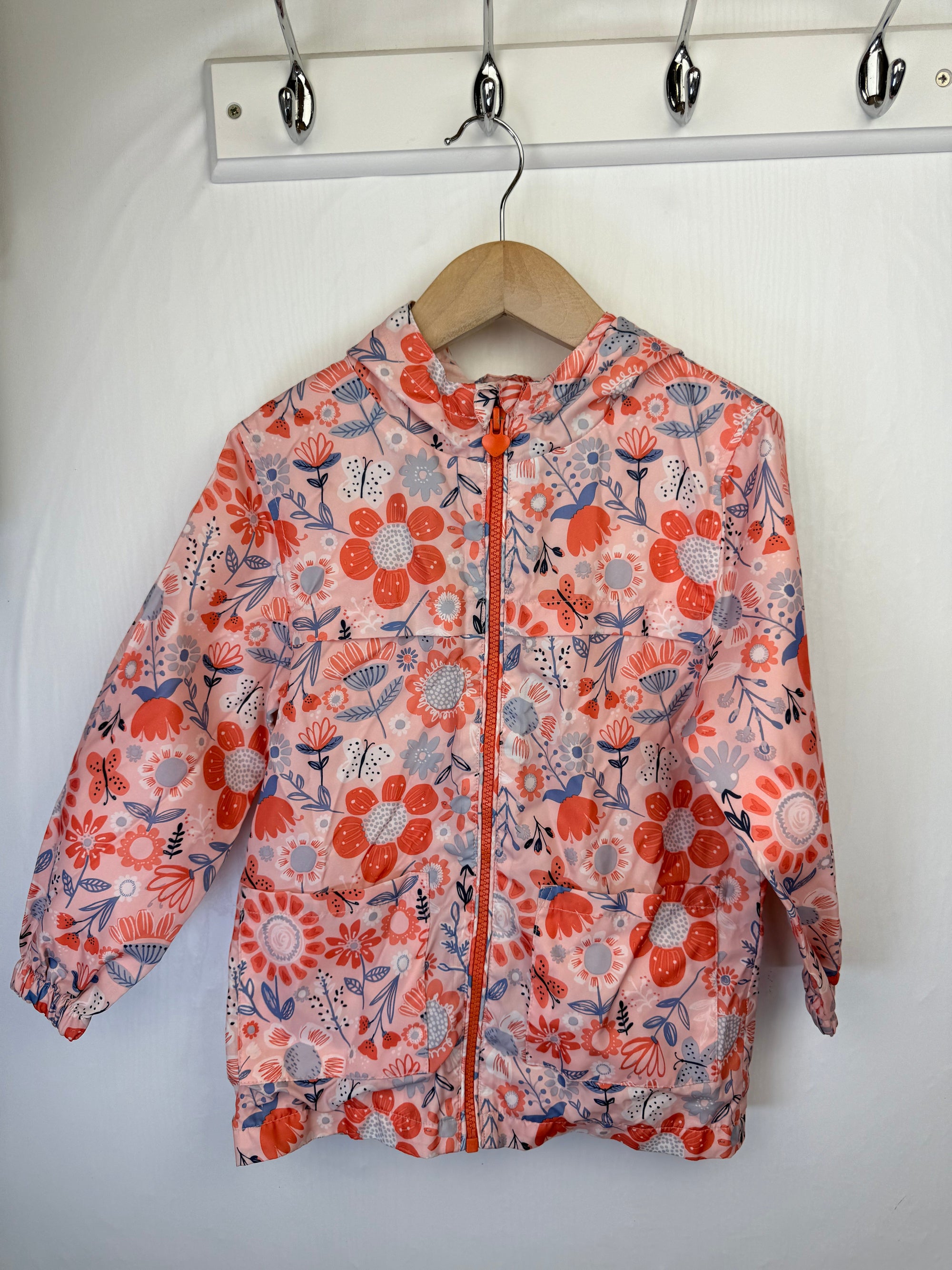 George Floral Pink Raincoat - Girls 4 - 5 Years - Little Ones Preloved. Second Hand Children's & Preloved Baby, Kids, Girls & Boys Clothes. UK online