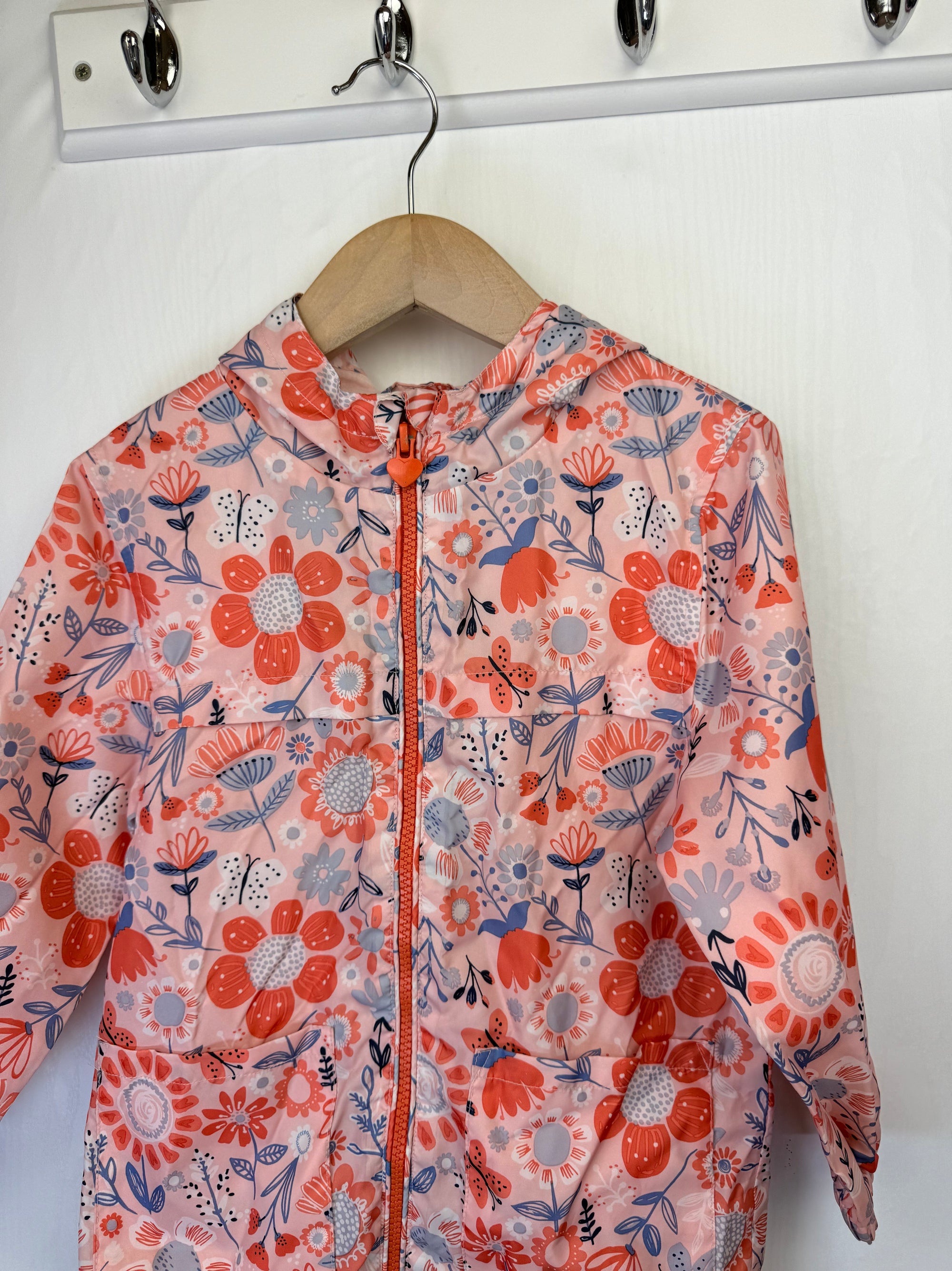 George Floral Pink Raincoat - Girls 4 - 5 Years - Little Ones Preloved. Second Hand Children's & Preloved Baby, Kids, Girls & Boys Clothes. UK online