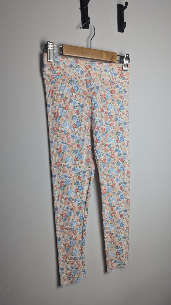 George Floral Ribbed Leggings - Girls 7-8 Years Little Ones Preloved Used, Preloved, Preworn & Second Hand Baby, Kids & Children's Clothing UK Online. Cheap affordable. Brands including Next, Joules, Nutmeg Morrisons, TU, F&F, H&M.