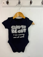 George 'Glad to be out' Bodysuit - Unisex Baby 3 - 6 Months - Little Ones Preloved. Second Hand Children's & Preloved Baby, Kids, Girls & Boys Clothes. UK online