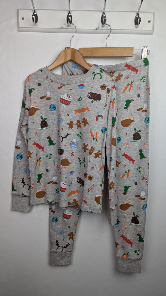 George Grey Christmas Pyjama Set - Unisex 8-9 Years Little Ones Preloved Used, Preloved, Preworn & Second Hand Baby, Kids & Children's Clothing UK Online. Cheap affordable. Brands including Next, Joules, Nutmeg Morrisons, TU, F&F, H&M.