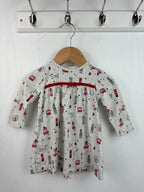 George Grey Long Sleeve Christmas Dress - Girls 3 - 6 Months - Little Ones Preloved. Second Hand Children's & Preloved Baby, Kids, Girls & Boys Clothes. UK online